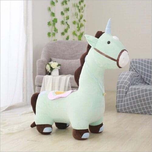 Plush toy unicorn doll saddle horse rag doll maumet Children and girls cute cartoon birthday gift