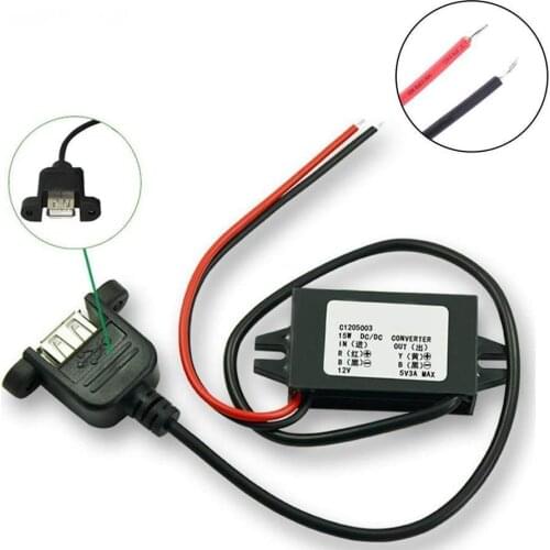 12V to 5V Step-Down Power Supply Module with Single USB Charging with fixed