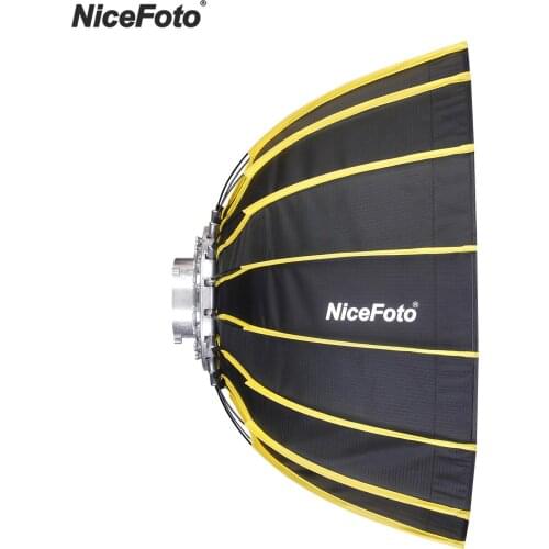 NiceFoto 60cm Portable Fast Installation Hexagonal Softbox+Diffuser Cloth Grid Strip Umbrella Soft Box for Studio Flash Light