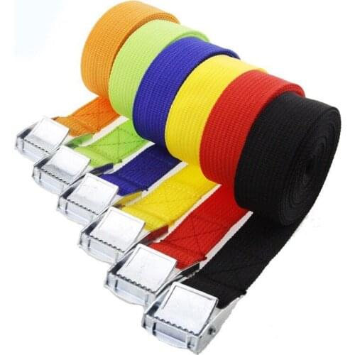 5Pcs/Set 2 Metre Buckle Tie-Down Belt Cargo Straps for Car Motorcycle Bike Tow Rope 250LBS Strong Ratchet Belt for Luggage Bag