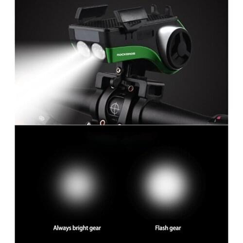 Rockbros Waterproof 5-In-1 Bicycle Computer Phone Holder Bluetooth Audio MP3 Player Speaker Bicycle Light