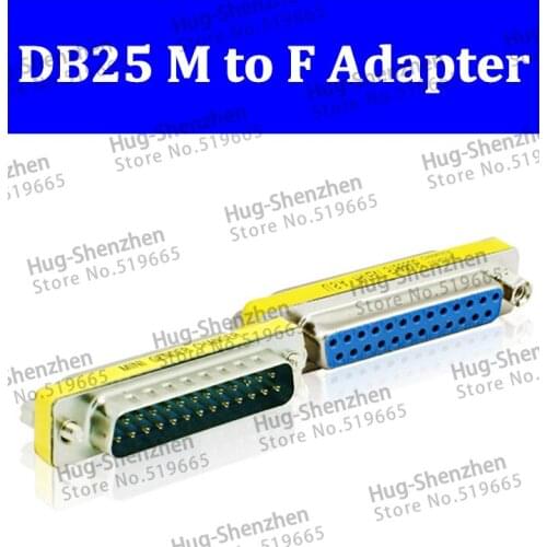 Wholesale Promotion Serial Cable Extended Adapter 25 Pin DB25 Male to Female M/M Mini Gender Changer Connector 5pcs