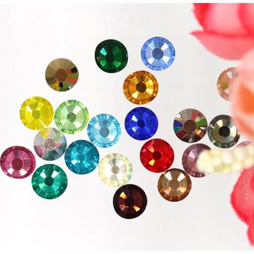 Custom Iron on Strass Hotfix Crystal Rhinestones Transfer Motif For T Shirt Clothing Bag Decoration Applique Flat Back SS3-SS50