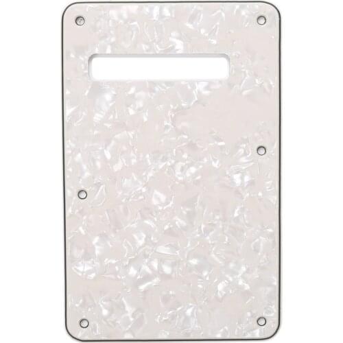 Musiclily Guitar Strat Back Plate for Fender USA/Mexican Standard Stratocaster Modern Style, 4Ply Parchment Pearl
