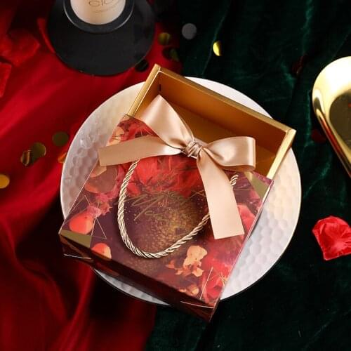 Wedding Supplies Affordable Luxury Style Wedding Candy Box Creative Wedding Box Wedding Candy Bag Gift Bag Wedding Handbag Red