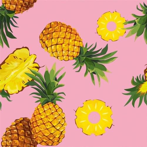 Swimsuit fabric custom cute pineapple pattern dress polyester fabric DIY sewing patchwork LL3