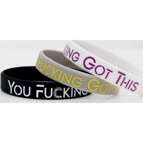 300pcs Inspirational Quote Personalized Got This Silicone Bracelets Rubber Wristbands Free Shipping by DHL