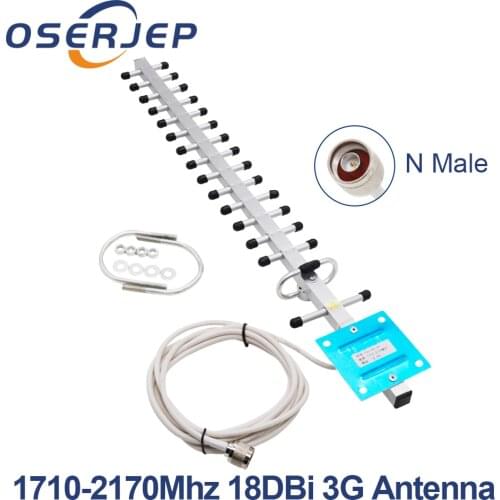 Yagi Antenna 3G DCS 18dbi LTE 3G 4G Antenna External Antenna 3G 4G 2100 Booster Outdoor Antenna with N Male 3M Cable Modem