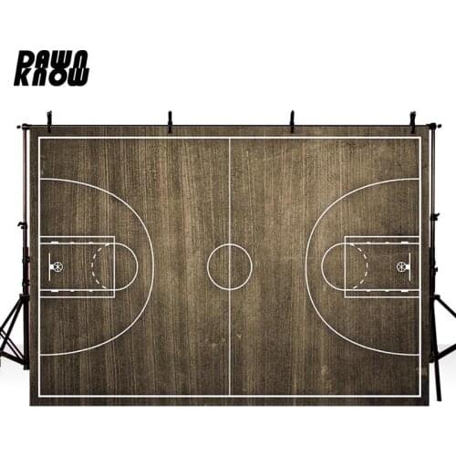 DAWNKNOW Basketball Court Playground Photography Background Photo Shoot Floor Children Backdrop For Photo Studio Customize G288
