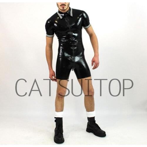 CATSUITOP Latex Uniforms Rubber fashion for mens