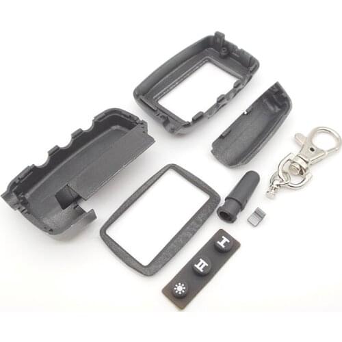 Free shipping A9 case keychain for russian version Starline A9 A8 A6 Case keychain LCD two way car alarm system remote control