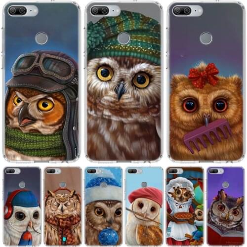 Cute Owl Hearts Lover Christmas Phone Case for Huawei Honor 10 9 20 7A 7X 8A 8S 8X 9X Lite Pro Y5 Y6 Y7 Y9S 2019 10i 20i Coque C