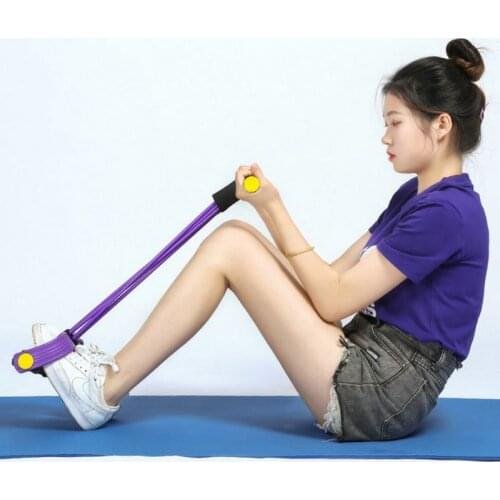 Four Tube Multi-function Pedal Chest Developer Thin Leg Mens Womens Tension Rope Exercise Fitness Equipment Dropshipping