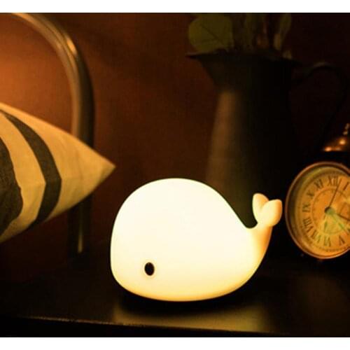 Dolphin Nightlight Nightlight Dolphin-shaped LED Silicone Practical Desktop Light for Bedroom