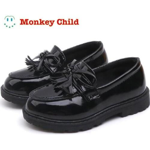 Brand New Spring Autumn Boys Girls Children PU leather shoes fringe kid oxford brand tassel bow flats shoes Size 21-36