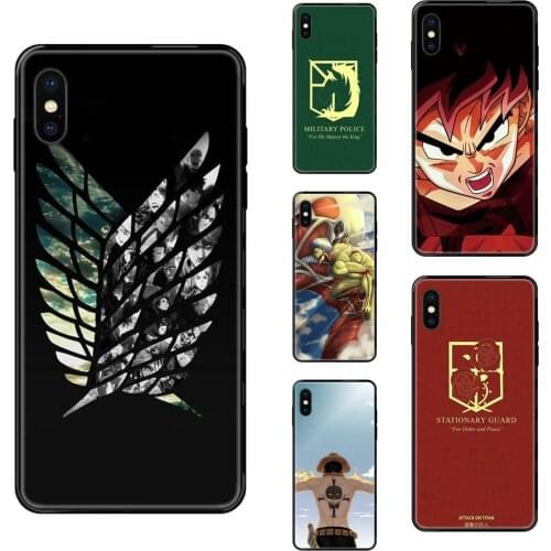 For Xiaomi Mi Note A1 A2 A3 5 5s 6 8 9 10 SE Lite Pro Ultra Best Anime Japanese Attack On Titan Black Diy Colorful Printing