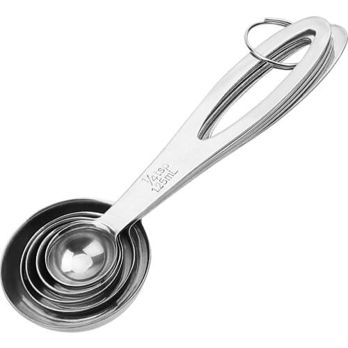 HILIFE with Scale 5Pcs/Set Measuring Tools Measuring Spoon Kichen Accessories Baking Tools for Flour Food Coffee Cooking