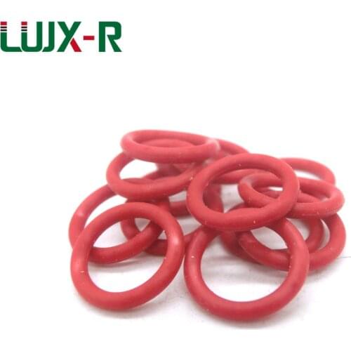 LUJX-R 3mm VMQ O Ring Seal Red O Rings Sealing Outside Dia. 23/24/28/30/32/34/35mm Flexible Silicone Gaskets O-Ring Seal Washer