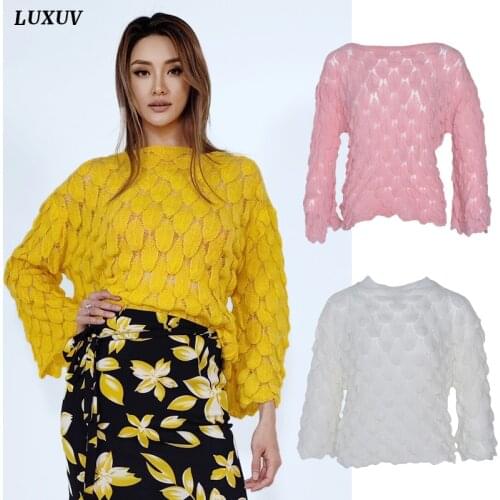LUXUV Womens Sweaters With Throat Turtleneck Knitted Pull Y2k Cardigans Sweatshirt Scales Top Jersey Mohair Wool Bohemia Coat