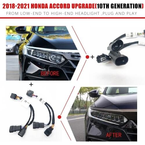 CZMOD Car Headlight Modification Upgrade Transfer Wire Harness Headlamp Modify For Honda 18-21 Accord Car Accessories