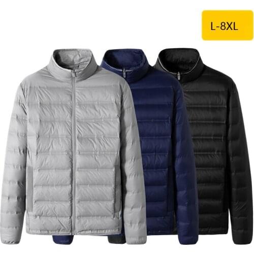 Winter warm mens jacket New products in 2021 Mens ultra-light and loose down jacket Large size 6XL 7XL 8XL