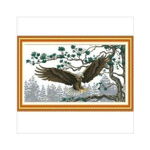 Embroidery Package Free shipping Cross Stitch Kits Awing Tercel Animal Tree 11CT