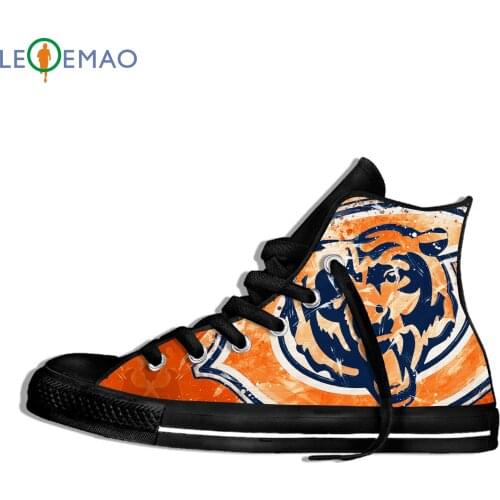 Walking Canvas Boots Shoes Breathable Bears Leisure Chicago Football TEAM Fans Flat Canvas Sport Shoes Classic Sneakers