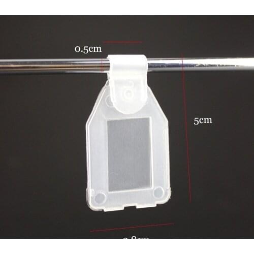 Clear sign clip Label Holder barker frame hook 28mm scanning peg promotional tags ticket card sign holder wire grid label frame