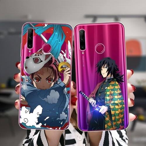 For Honor 50 SE 30 9 10 20 10X Lite Pro 10i 20i 30i 8X 9X Fashion Protective Case Cute Japan Anime Demon Slayer Silicone Cover