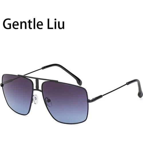 2021 New Square-Frame Sun Glasses Mens Fashion Internet Celebrity Luxury Brand Sunglasses For Man