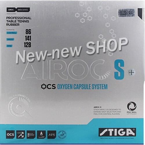 Stiga AIROC-M+ AIROC-S+ Table Tennis Rubber BLUE SPONGE Ping Pong Pimples In With Sponge Tenis De Mesa