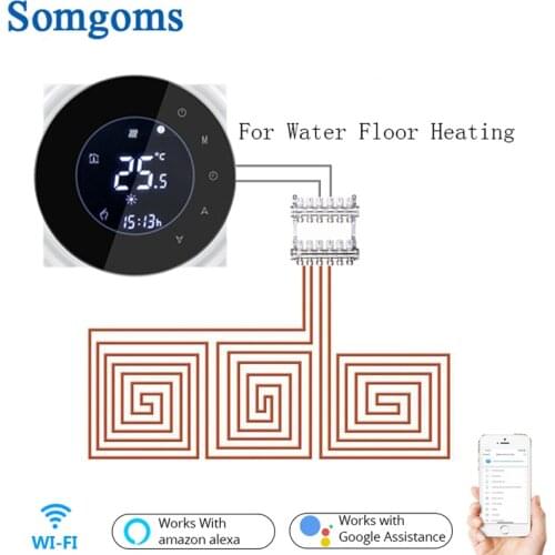 Wifi Smart 3A Water Thermostat Temperature Controller Tuya APP Remote Control for Water Floor Heating Work with Google Home