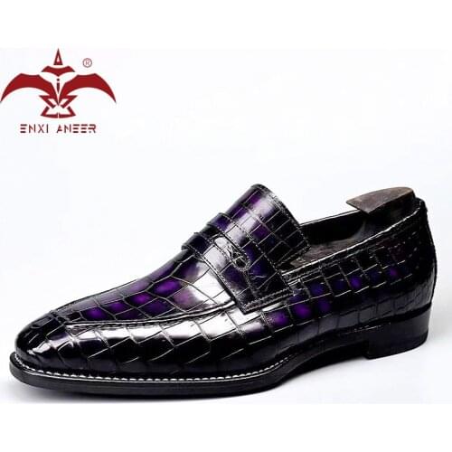 Roman Men Shoes ONLY 100% Cro Crocodile Leather Shoes Men Lofers Oxford Dress Wedding Office Party Shoes Custom Handmade Shoes