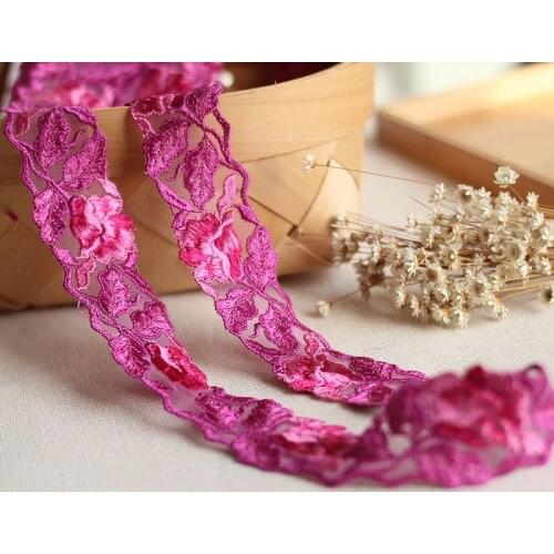 4cm wide -2yards/lot Embroidered Tulle Lace trim mesh Lace Ribbon~French Lace Fabric