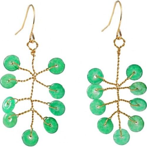 LANFLORA fashion flowers handmade women earrings copper alloy earrings free shipping