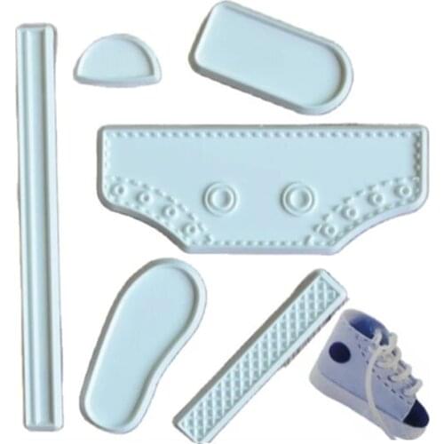 1Set Baby Shoes DIY Cake Fondant Mold High Cut Sneaker Fondant Cake Decorating Baking Tool Mould Cake Tools Accessories