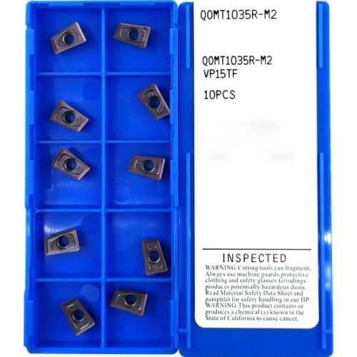 10pcs QOMT1035R M2 VP15TF Carbide Inserts High Quality Milling Blade cnc Lathe Turning Plate Mill Cutter Tool