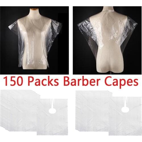 150 Pieces Salon Hairdresser Hair Cutting Cape Gown Barber Shop Apron Clear