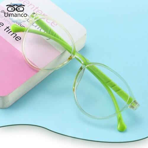 2021 Retro Ultralight Anti Blue LIght Glasses For Children No Diopter Computer Internet Phone Anti Radiation Round Glasses Frame