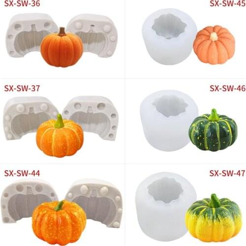 3D Pumpkin Silicone Mold Non-stick Reusable Baking Mould Christmas Biscuit Mold Pastry Cake Decor Accessory Fondant Tool