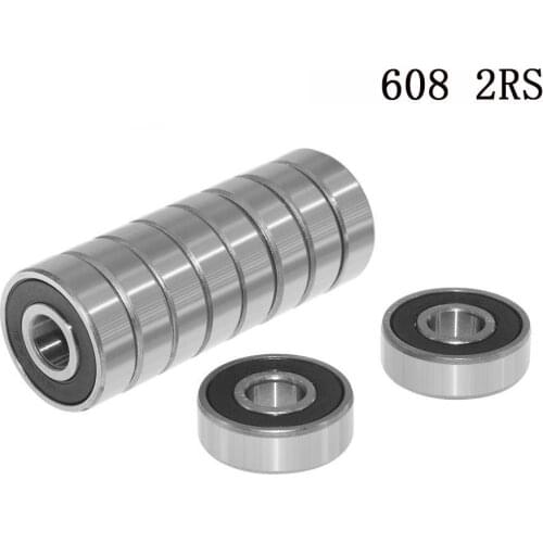 4pcs/lot Ball Bearing 608zz 608 2RS 8X22X7 Single Row Deep Groove Steel Sealed Flanged Pulley Miniature Wheel 3D Printers Parts