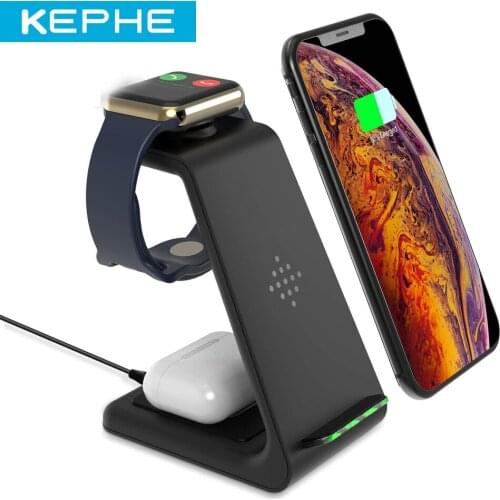 3 In1Wireless Charger Fast Charge For iPhone 11 12 Pro Charger Dock For Apple Watch Airpods Pro 10W Wireless Charge Stand