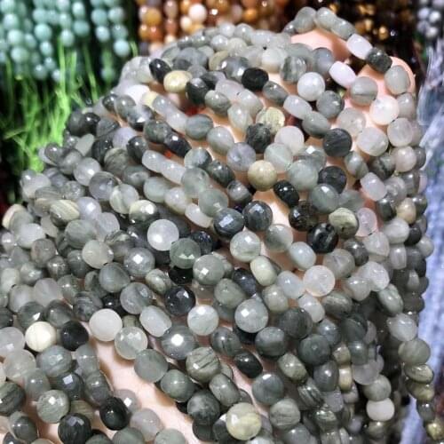 Natural Stone Beads Section Circular High Quality Punch Loose Beads For Jewelry Making DIY Necklace Bracelet Earrings Accessory