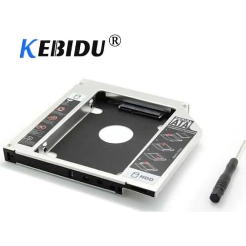 Kebidu 9.5mm 2.5" SATA to SATA Aluminum 2nd HDD Caddy SSD HD Hard Disk Driver Case CD DVD-ROM Optical Bay for Notebook Laptop