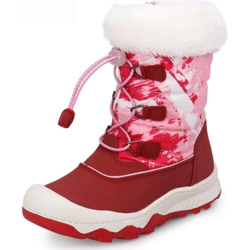 Dolakids Childrens boots Girls snow boots new winter velvet shoes warm ankle boots baby girl chrismas boots