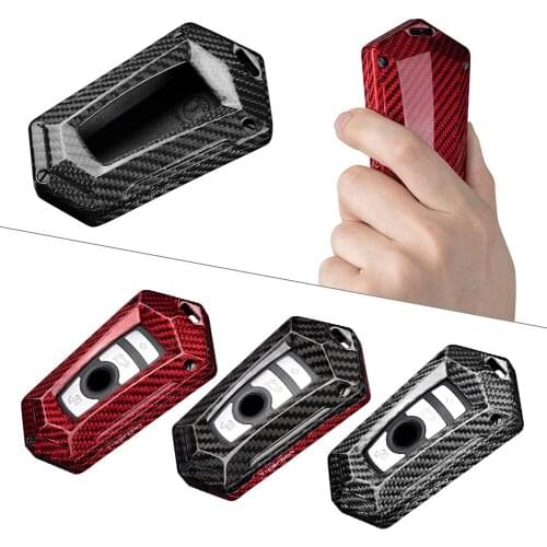 For BMW 1 2 3 4 5 6 7 Series X3 X5 Carbon Fiber Car Accessories Key Fob Case Cover Shell