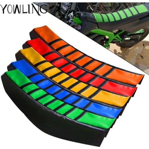 For Suzuki RMZ250 RMZ450 2005-2017 YAMAHA WR450F WR450F WR250R/X Motorcycle Rubber Striped Soft-Grip Gripper Soft Seat Cover
