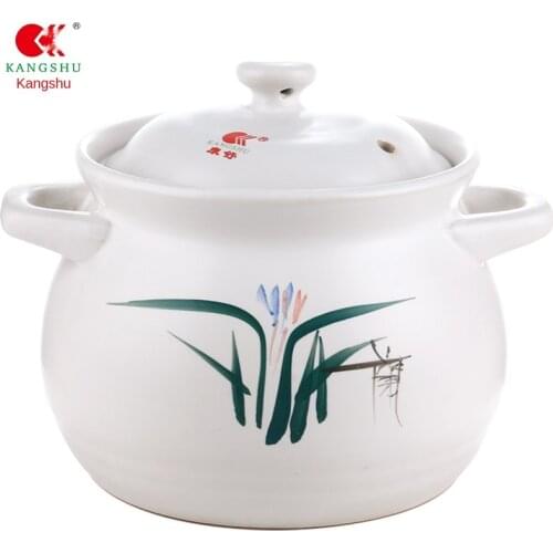 Casserole Large Capacity Stew Pot Open Fire Direct Burning Soup Pot Household Ceramic Pot Porridge Soup Pot Small Soup Pot Olla