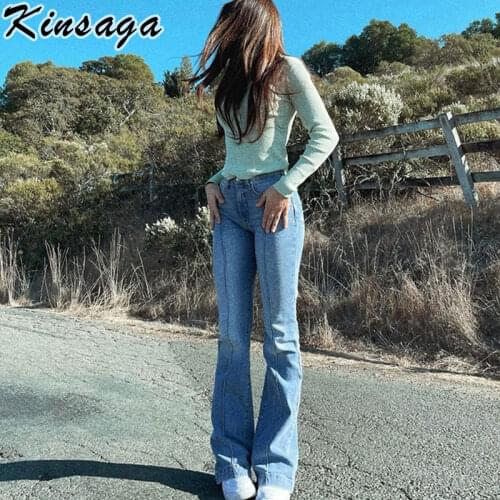 KINSAGA Women's Flared Jeans