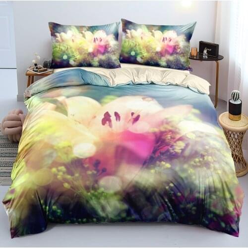 Floral Bedding sets Bed Linen Flower Duvet cover set Quilt case and Pillow shams 220x240 King Queen Double size